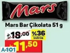 MARS ÇİKOLATA BAR 51 G MARS ÇİKOLATA BAR 51 G